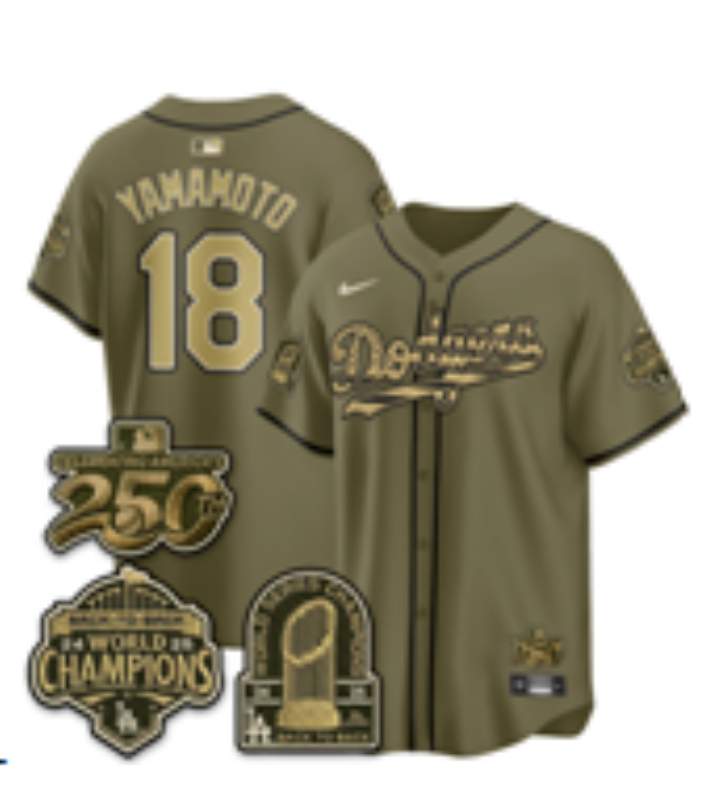 Men Los Angeles Dodgers #18 Yamamoto green Game 2026 Nike MLB Jersey 05280023